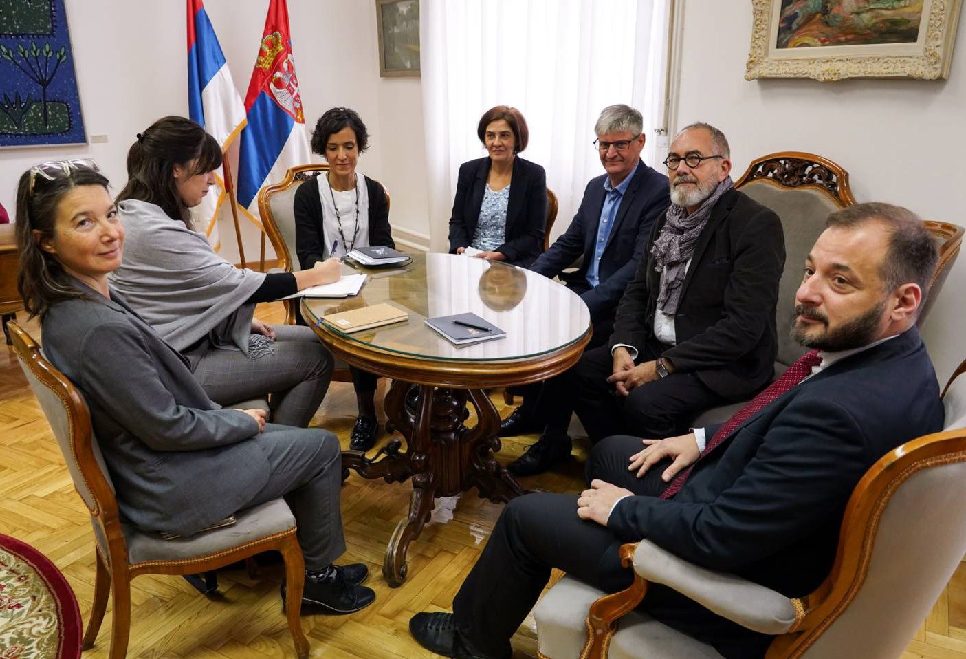 Представници Министарства са француским експертима на реализацији пројекта „Дворци Србије - заштита културног наслеђа”